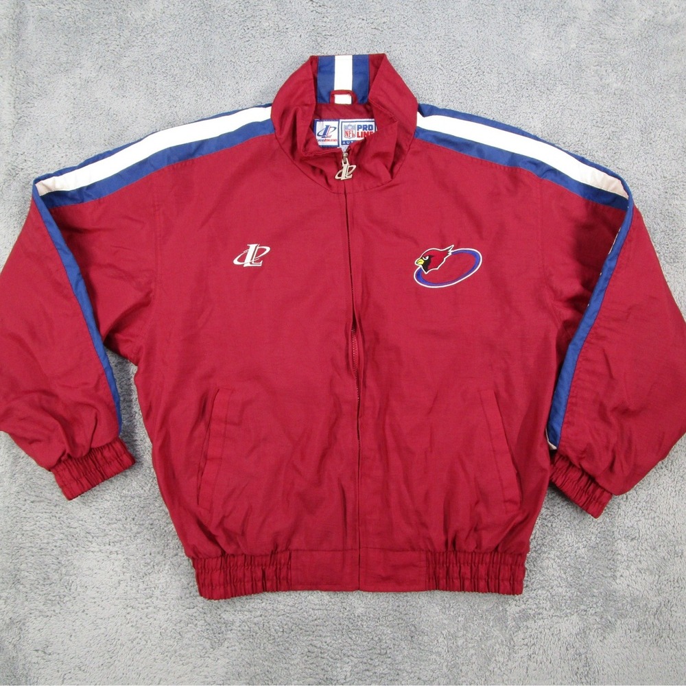Vintage Logo Athletic Arizona Cardinals NFL Pro Line Jacket Mens Large Red 90s